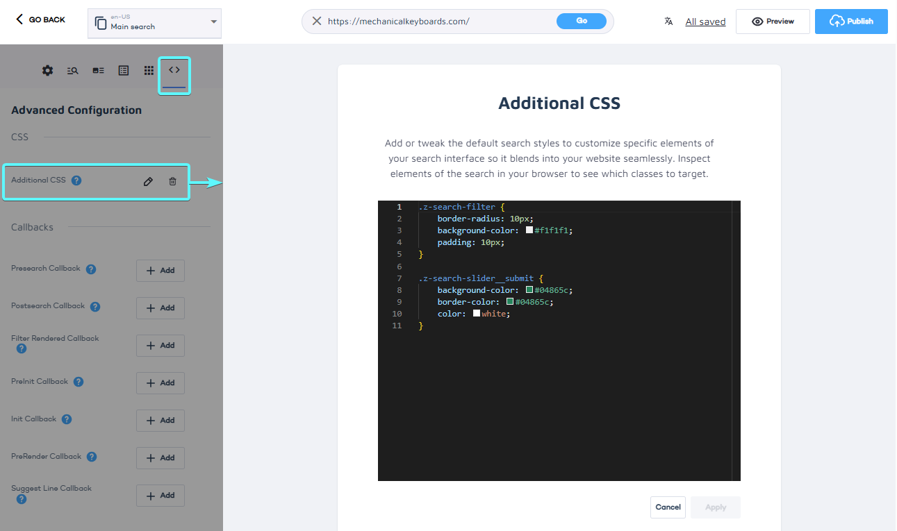 Custom CSS