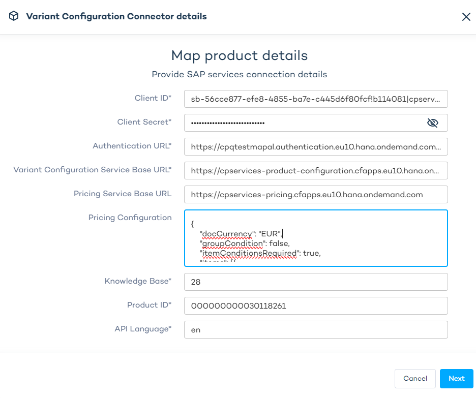 ROOT locale connection settings example