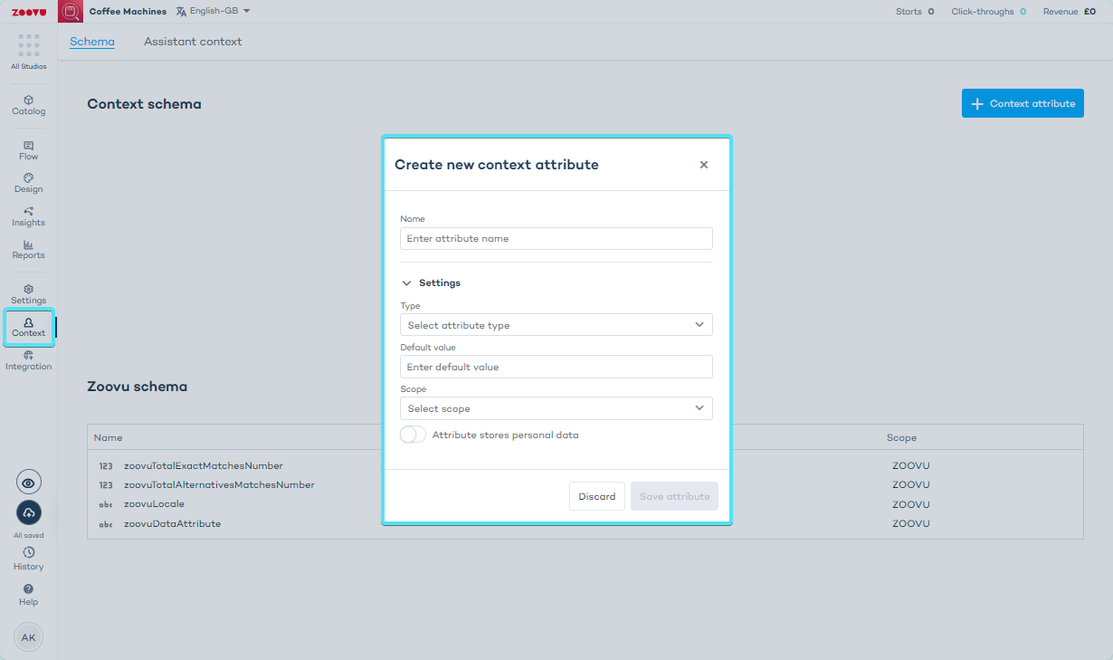 Create a context attribute