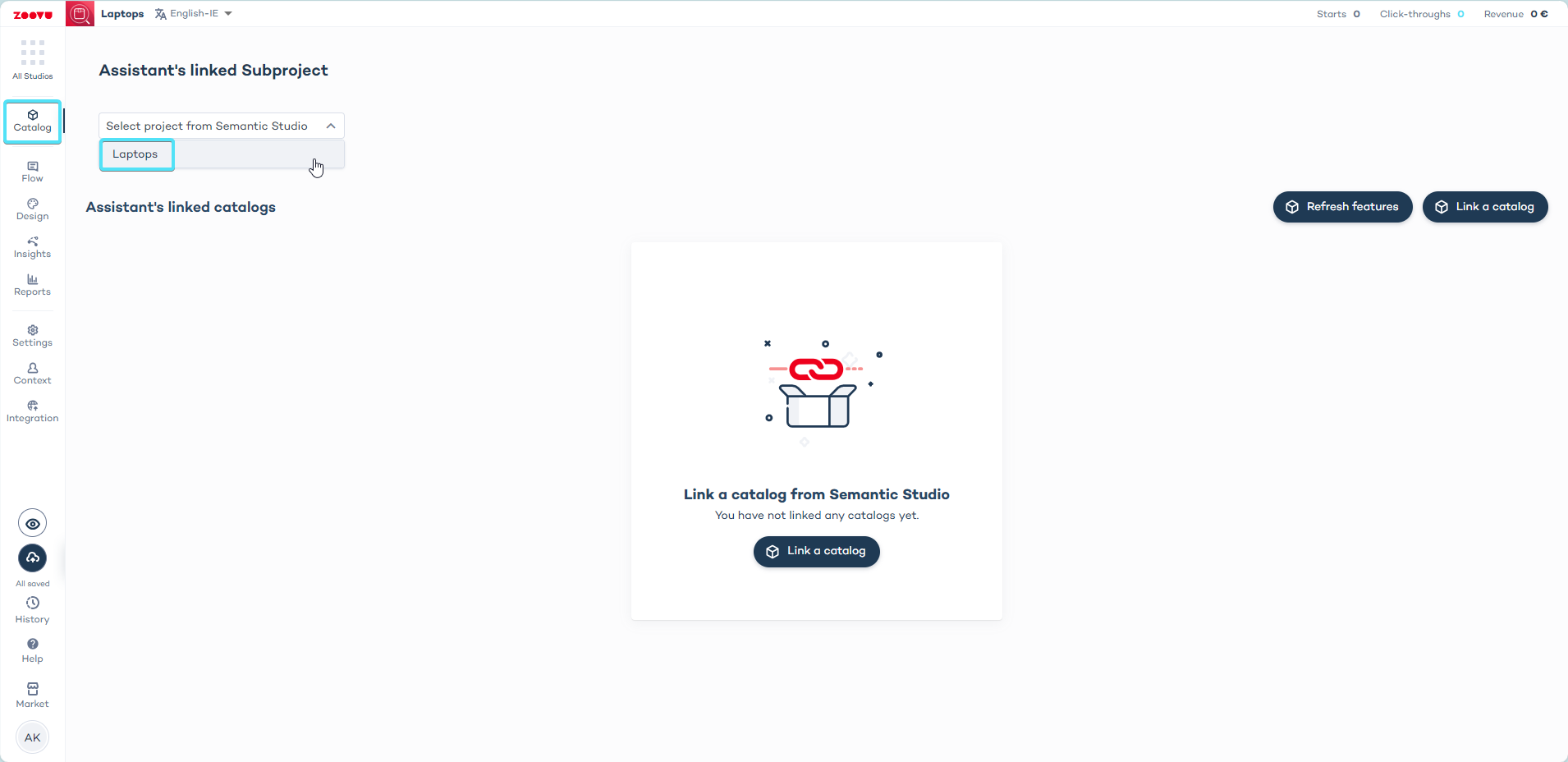 Link a Digital Assistant to a Data Project