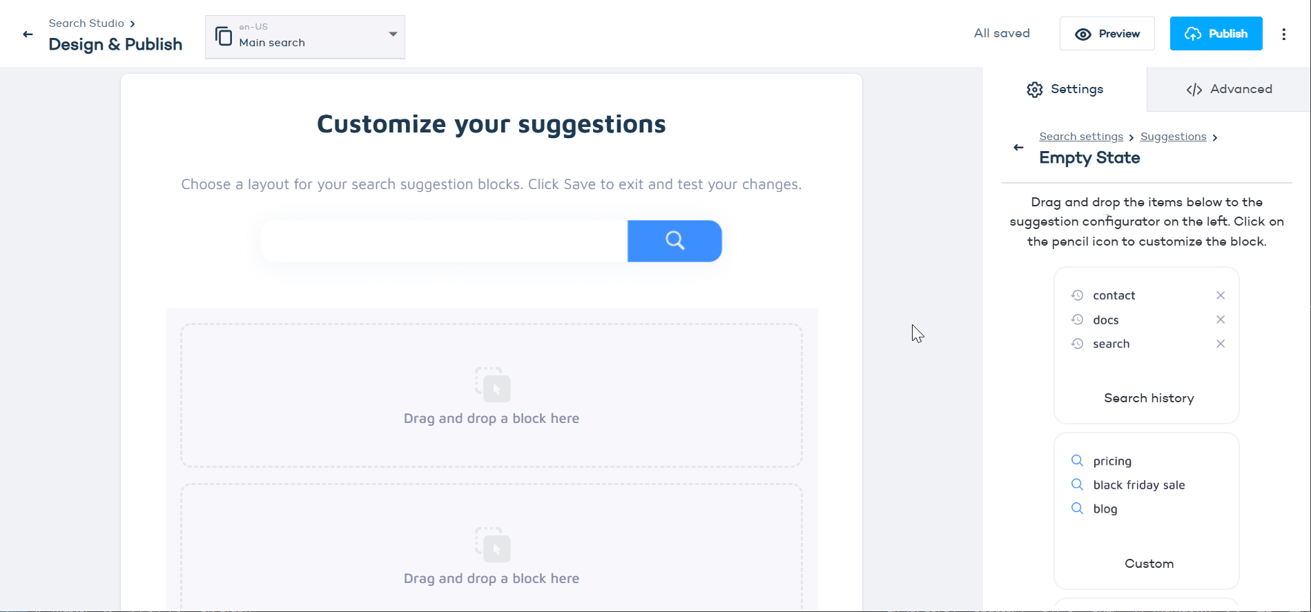 Search designer