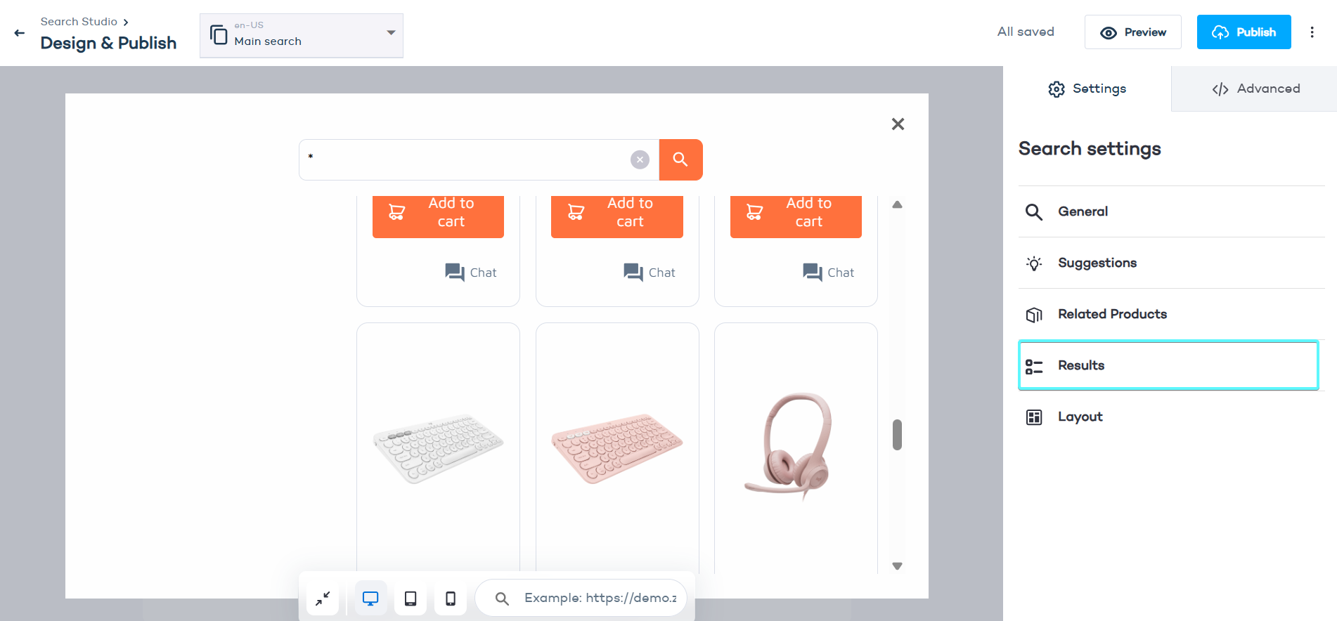 Zoe under search bar
