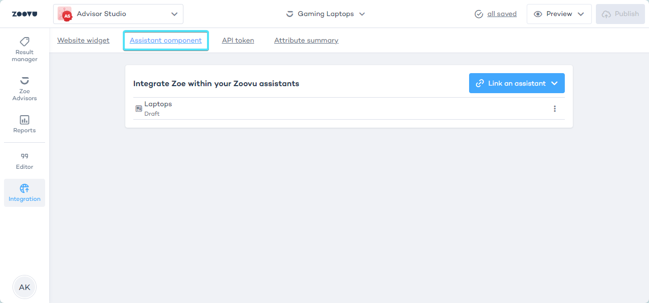 Zoe integration: Digital Assistant