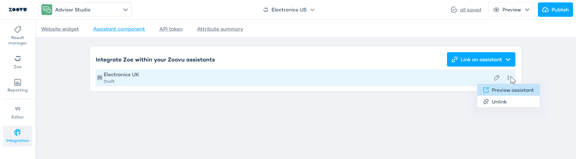 Assistant Integration