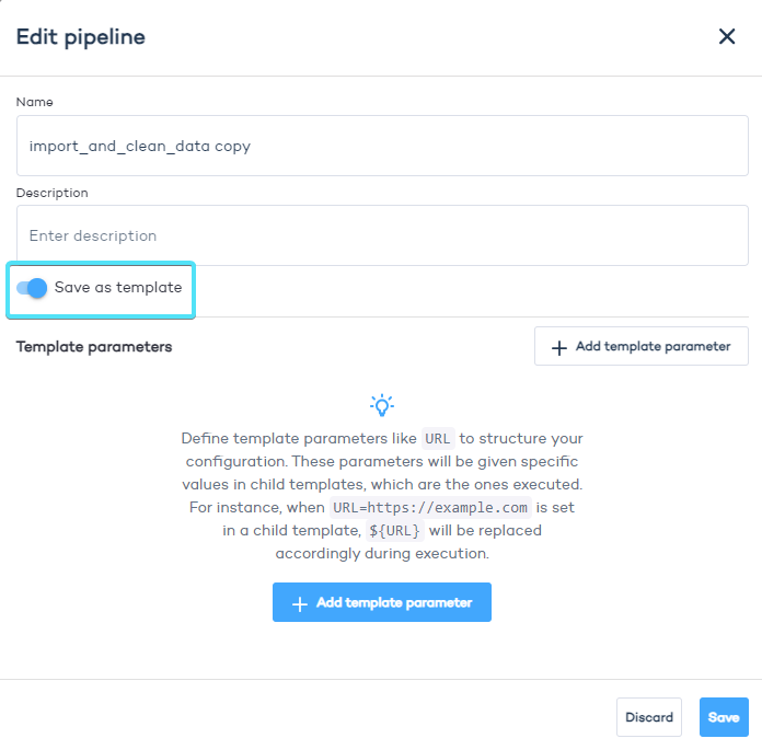 Pipeline templates