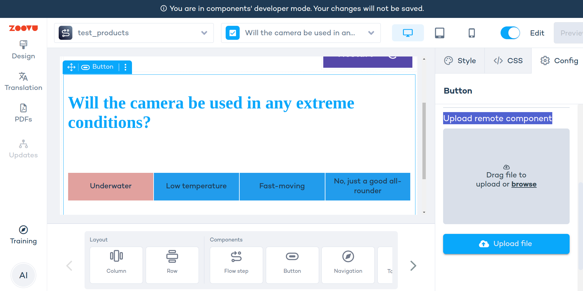 Upload extension